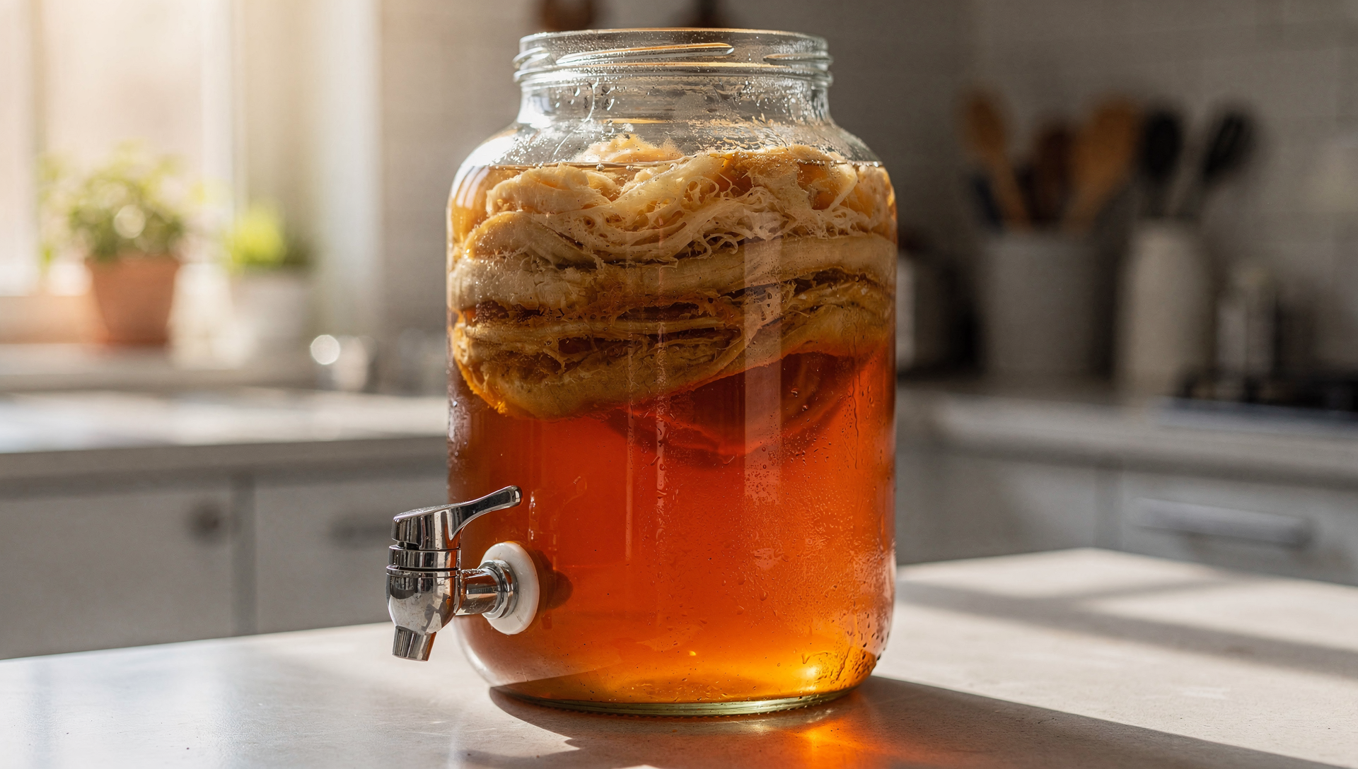 Continuous Brew Kombucha Gefäß mit Zapfhahn für kontinuierliche Fermentation