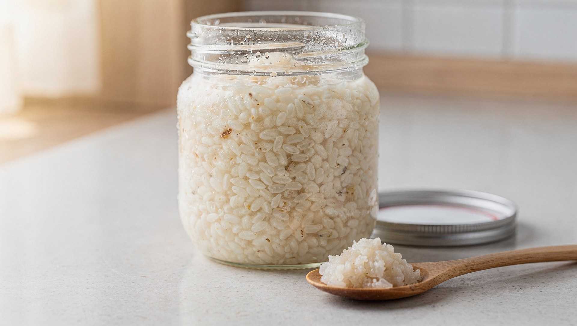 Shio Koji im Glas - cremige weiße fermentierte Reismischung