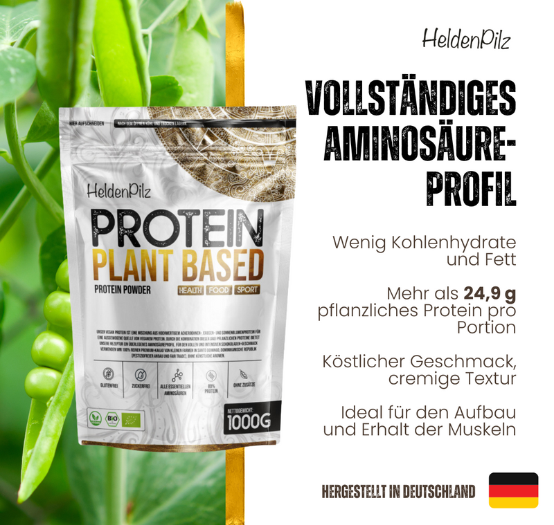 Fermentiertes Proteinpulver – Pflanzliches Eiweiß aus fermentierter Erbse – Vegan, laktosefrei, glutenfrei, 100% natürlich – 600g