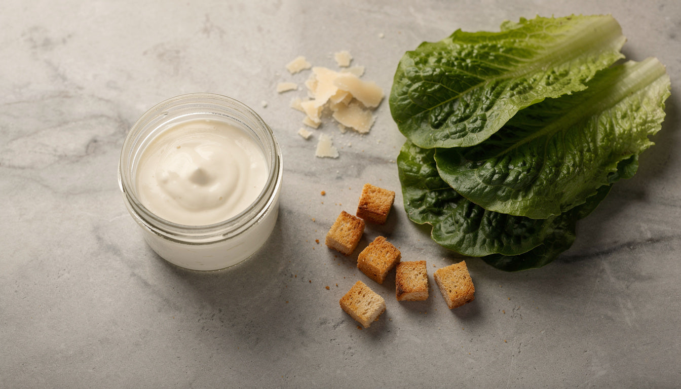 Kefir-Caesar-Dressing: Cremig, probiotisch & in 5 Minuten fertig