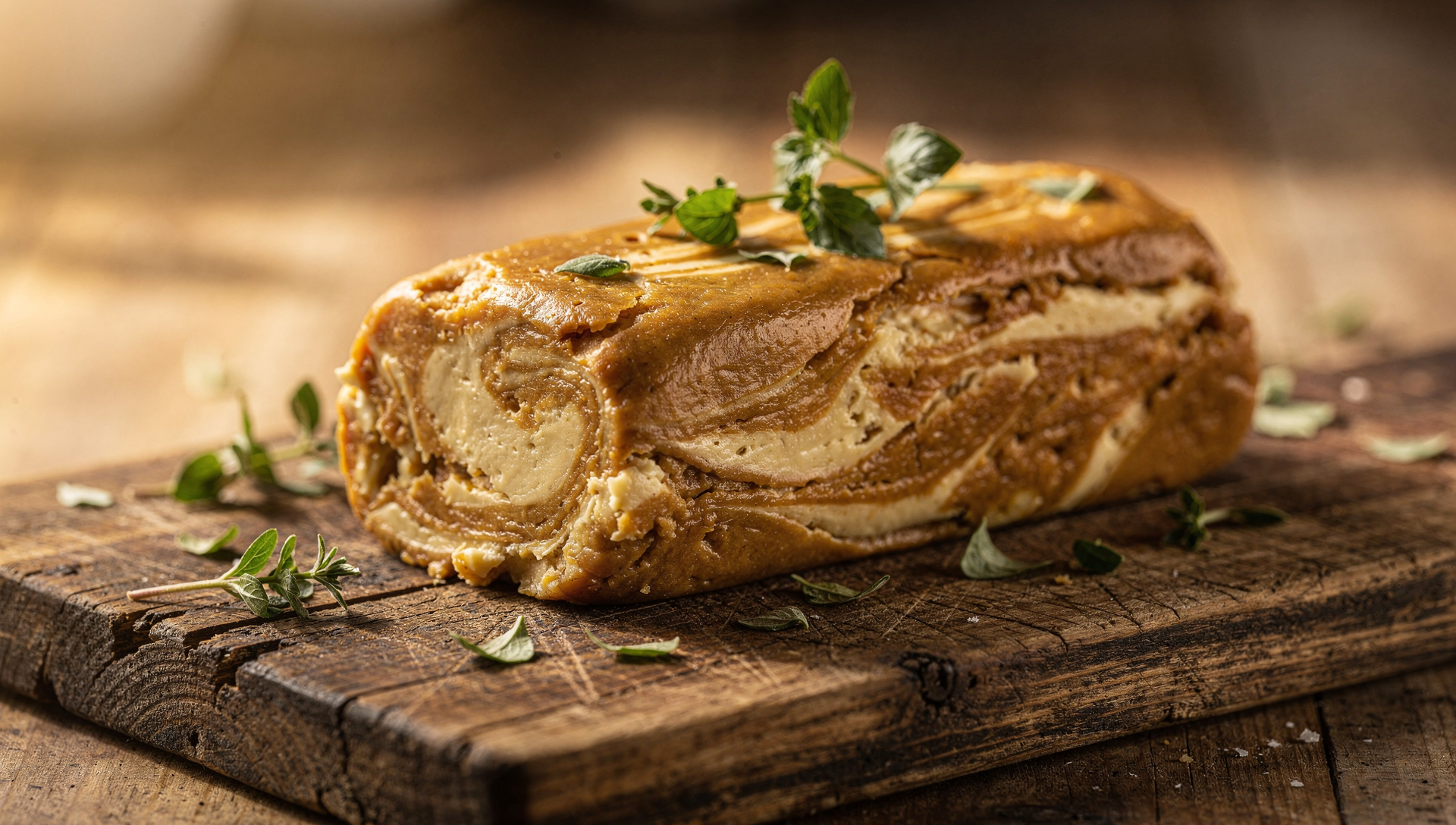 Miso Butter auf rustikalem Holzbrett