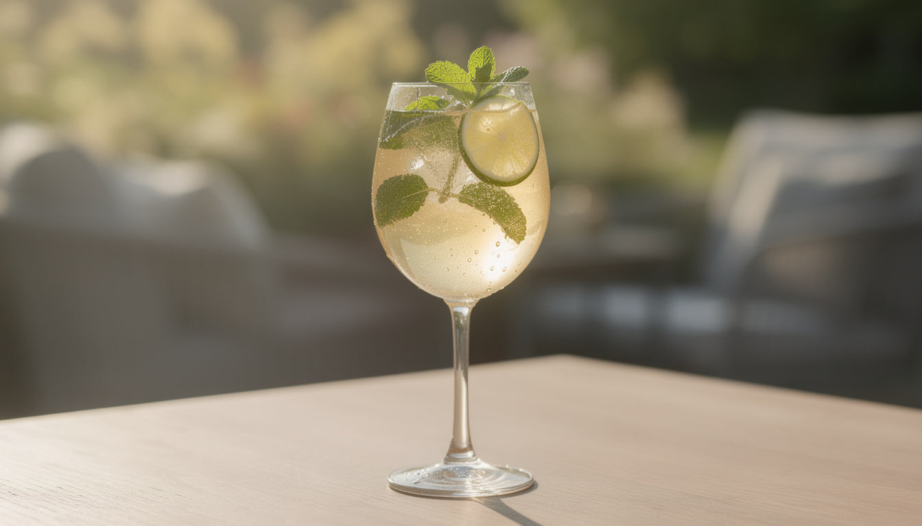 Wasserkefir-Hugo: Probiotischer Holunder-Minze-Spritz