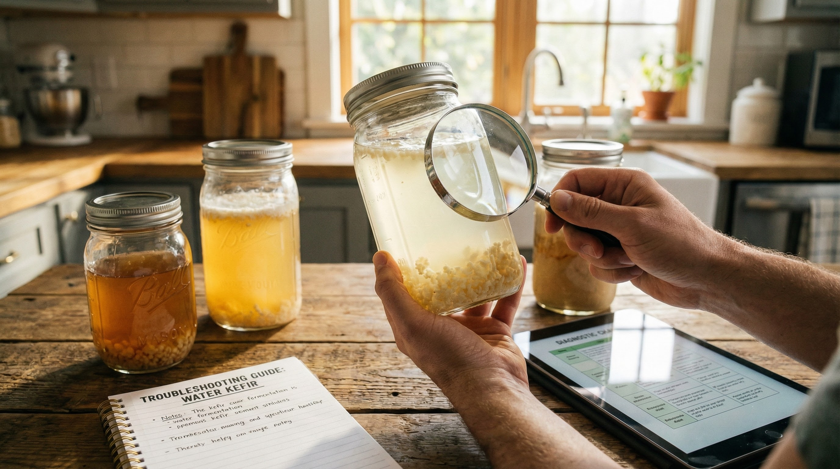 Wasserkefir Troubleshooting Guide - Probleme erkennen und lösen