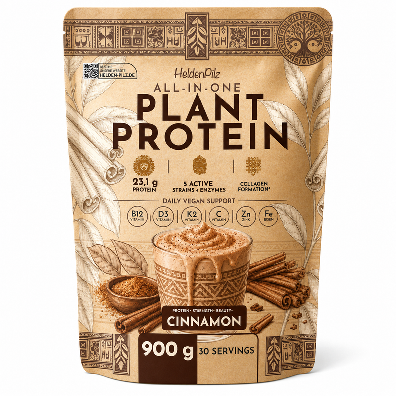 HeldenPilz All-in-One Plant Protein Cinnamon, 900 g Beutel