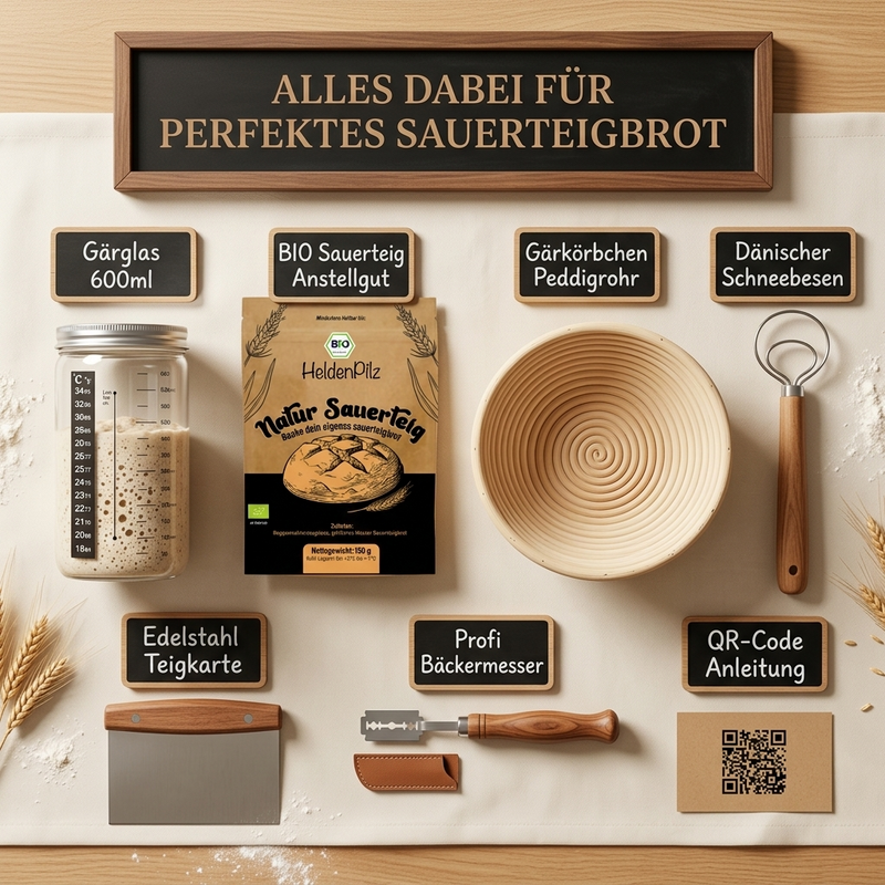 Sauerteig Komplett-Set Components - 7 Komponenten Was ist drin