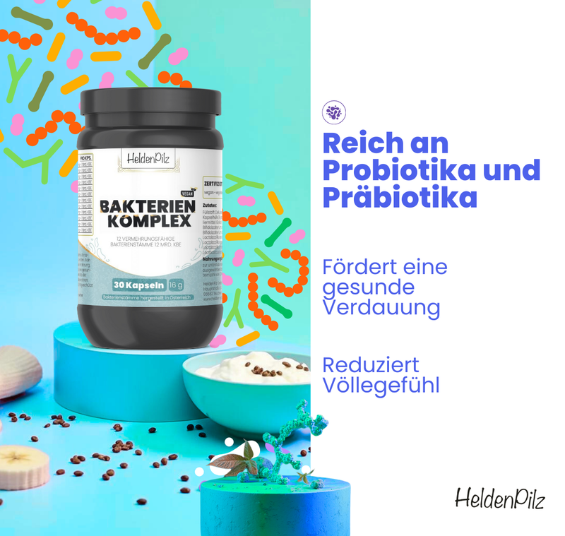 Bakterien-Komplex – Deine Unterstützung für eine gesunde Darmflora  Natürlich. Wissenschaftlich. Hochwirksam.
