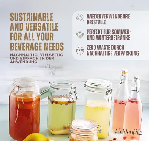 Wasserkefir Kristalle Vergleich getrocknet und frisch