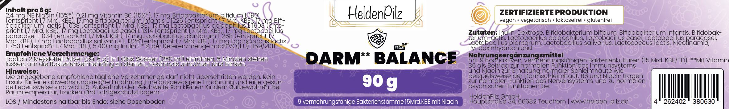 DARM Balance – Natürliches Gleichgewicht für Deine Darmgesundheit | Premium-Supplement für ein harmonisches Bauchgefühl