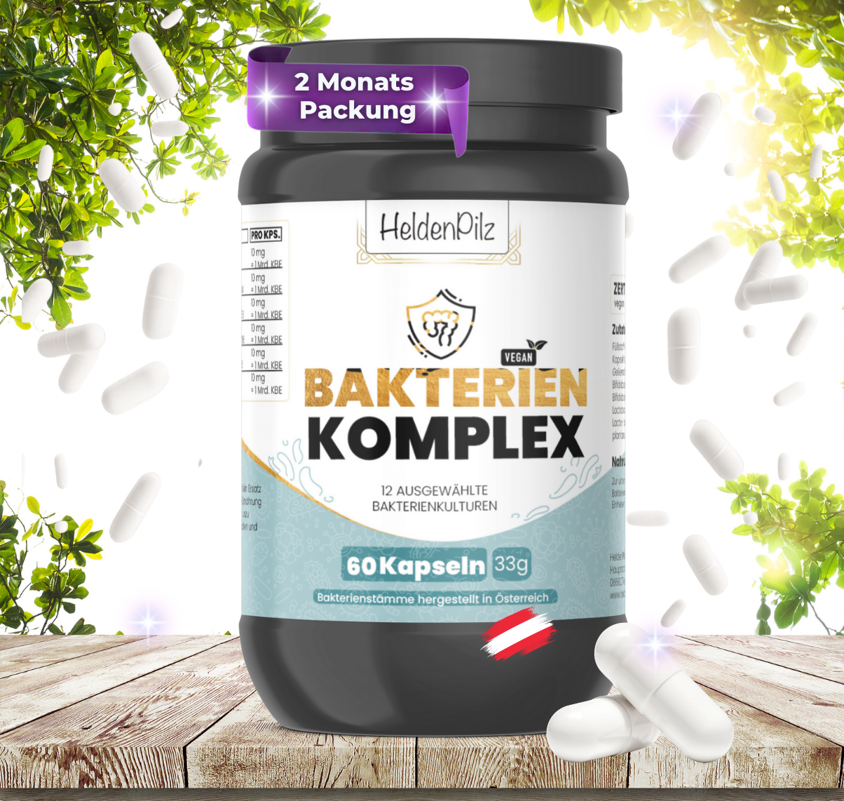 Bakterien-Komplex – Deine Unterstützung für eine gesunde Darmflora  Natürlich. Wissenschaftlich. Hochwirksam.