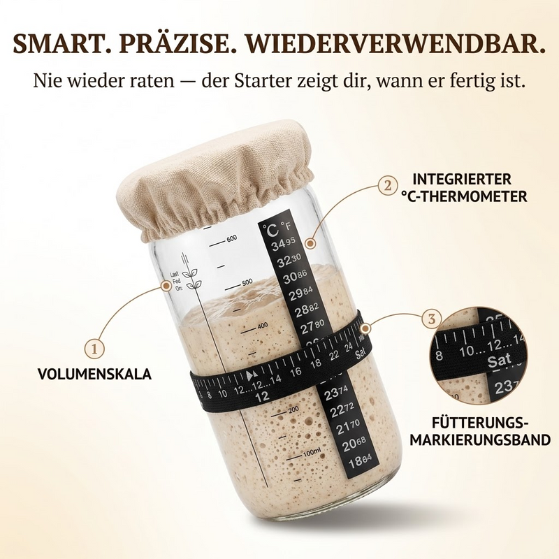 Smart Features - Volumenskala, °C-Thermometer, Markierungsband
