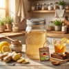Glas Komplettset - Lifestyle Ginger Lemon Wasser im Mason