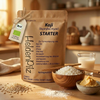 BIO Koji Sporen Aspergillus oryzae Starter im braunen Doypack mit Bio-Tag, Koji-Reis, Miso und Amazake