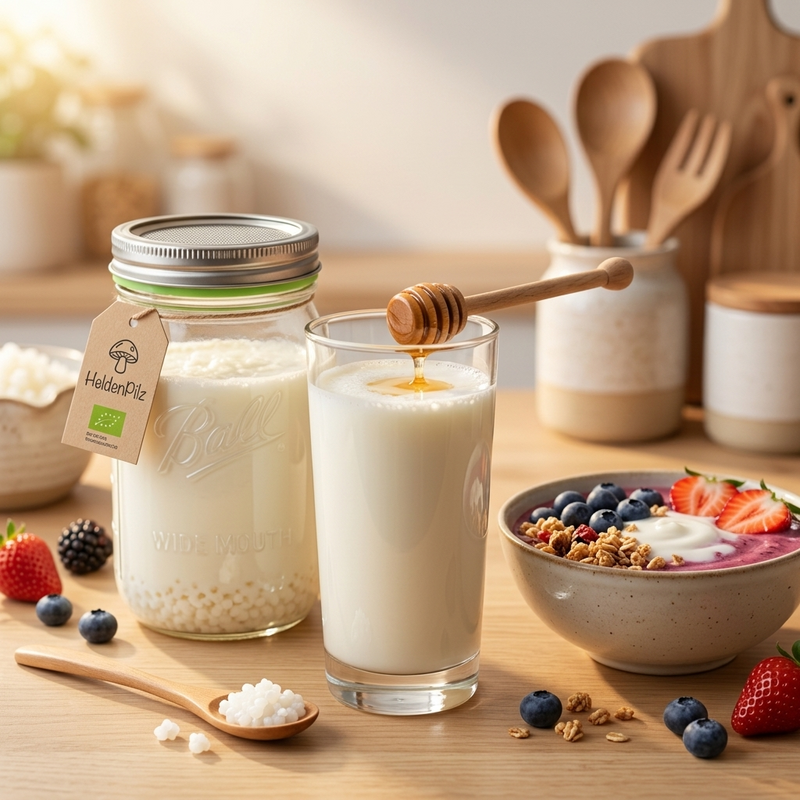 Selbstgemachter Milchkefir im Glas — Küchen-Lifestyle